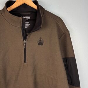 Alaskan Hardgear Men's 3XL Brown Graveltec 1/4 Zip Standard Fit Fleece Jacket